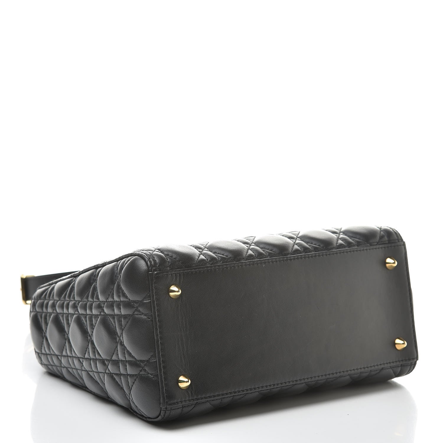 Christian Dior Lambskin Cannage Medium Lady Dior Black 4 of 11