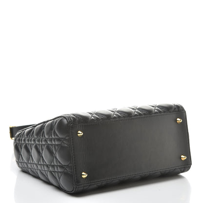 Christian Dior Lambskin Cannage Medium Lady Dior Black 4 of 11