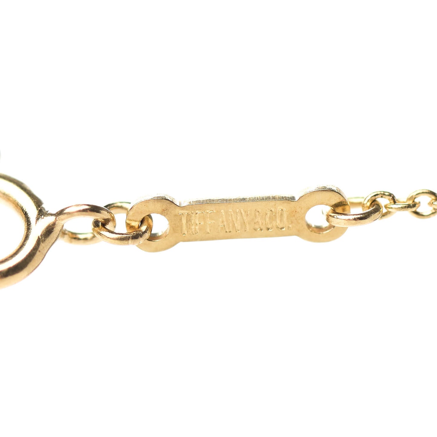 18K Yellow Gold 16mm Elsa Peretti Open Heart Pendant Necklace