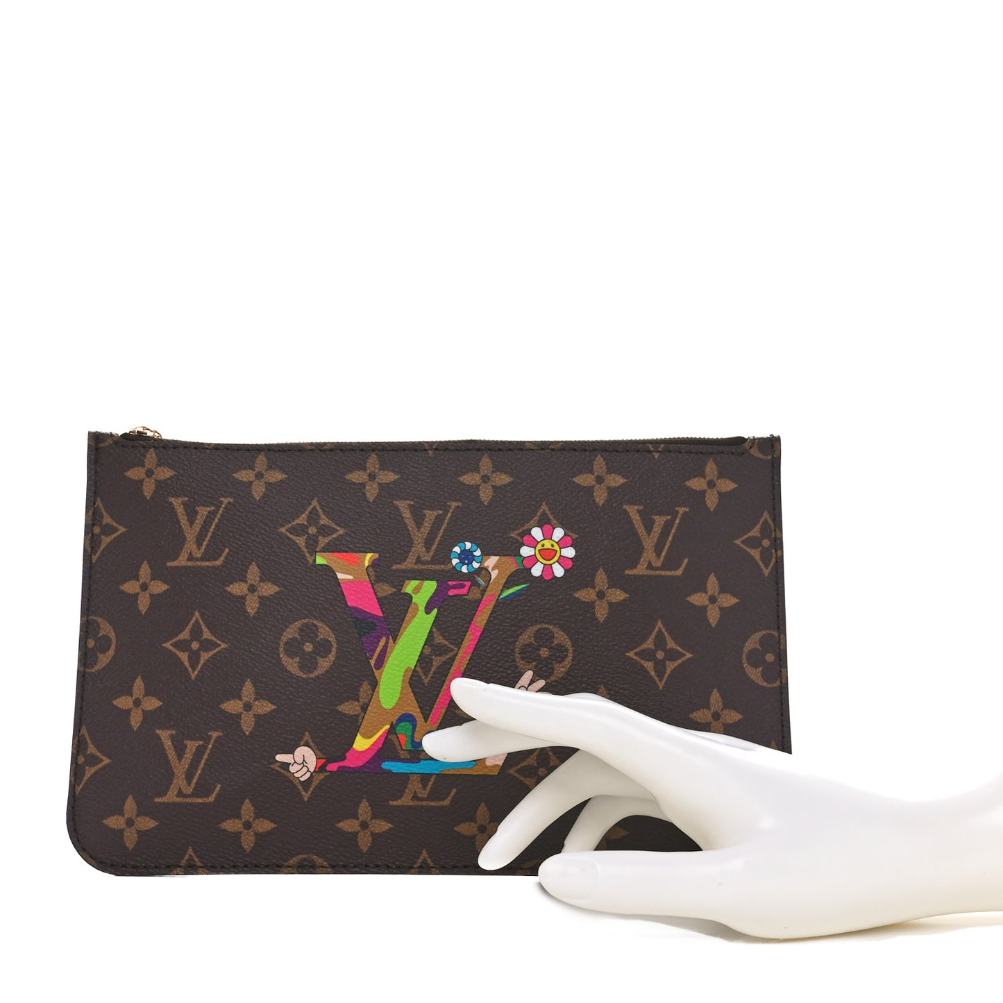 LV X TM Monogram Flowers Neverfull Pochette