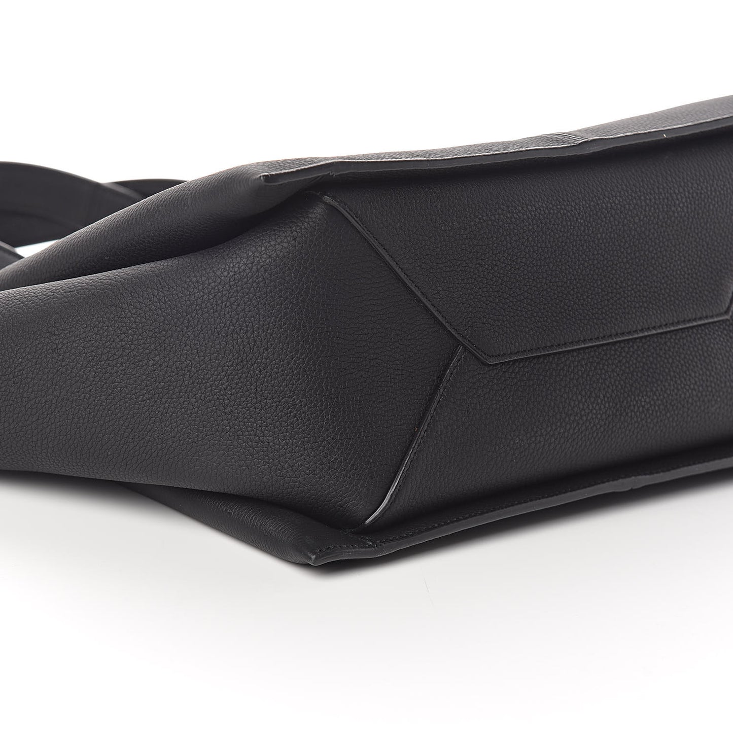 Baby Grained Calfskin Small Tri-Fold Bag Black