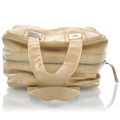 Chanel Leather Square Stitched Bag Beige 5 of 9