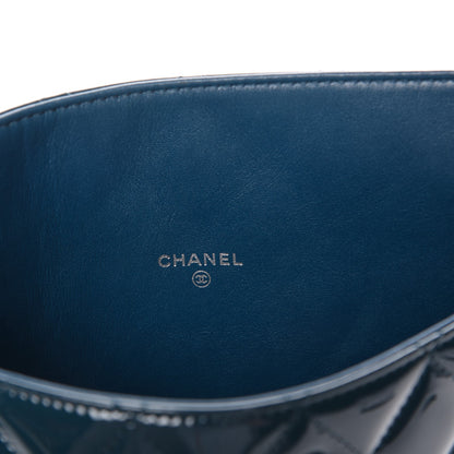 Chanel Patent Quilted iPad Case Blue 6 of 9