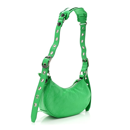 Balenciaga Agneau Arena Le Cagole Shoulder Bag XS Vivid Green 4 of 12