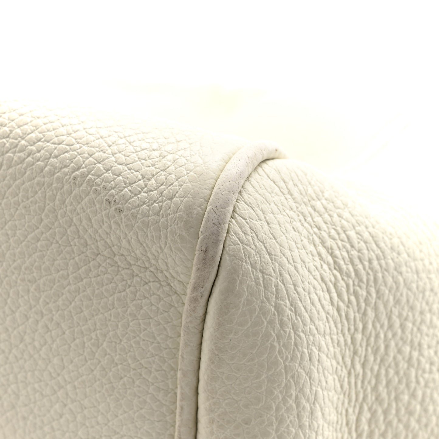Calfskin Cuir Small Triomphe Cabas Drawstring White