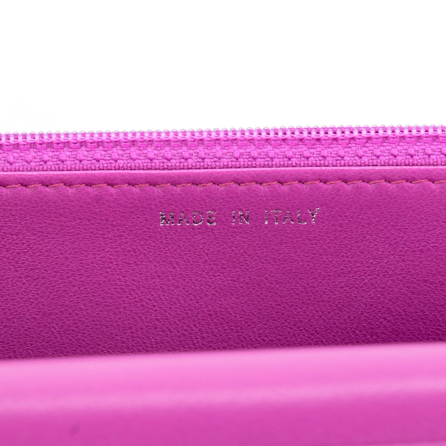 Lambskin Quilted Boy Wallet On Chain WOC Fuchsia