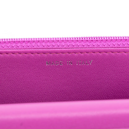 Chanel Lambskin Quilted Boy Wallet On Chain WOC Fuchsia 7 of 8