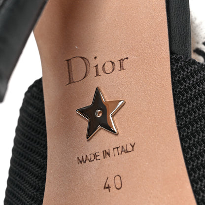 Christian Dior Technical Canvas Ribbon J'Adior Slingback 100mm Pumps 40 Black 6 of 8