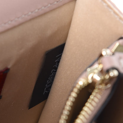 Valentino Garavani Vitello Rockstud Wallet on Chain Poudre 8 of 8
