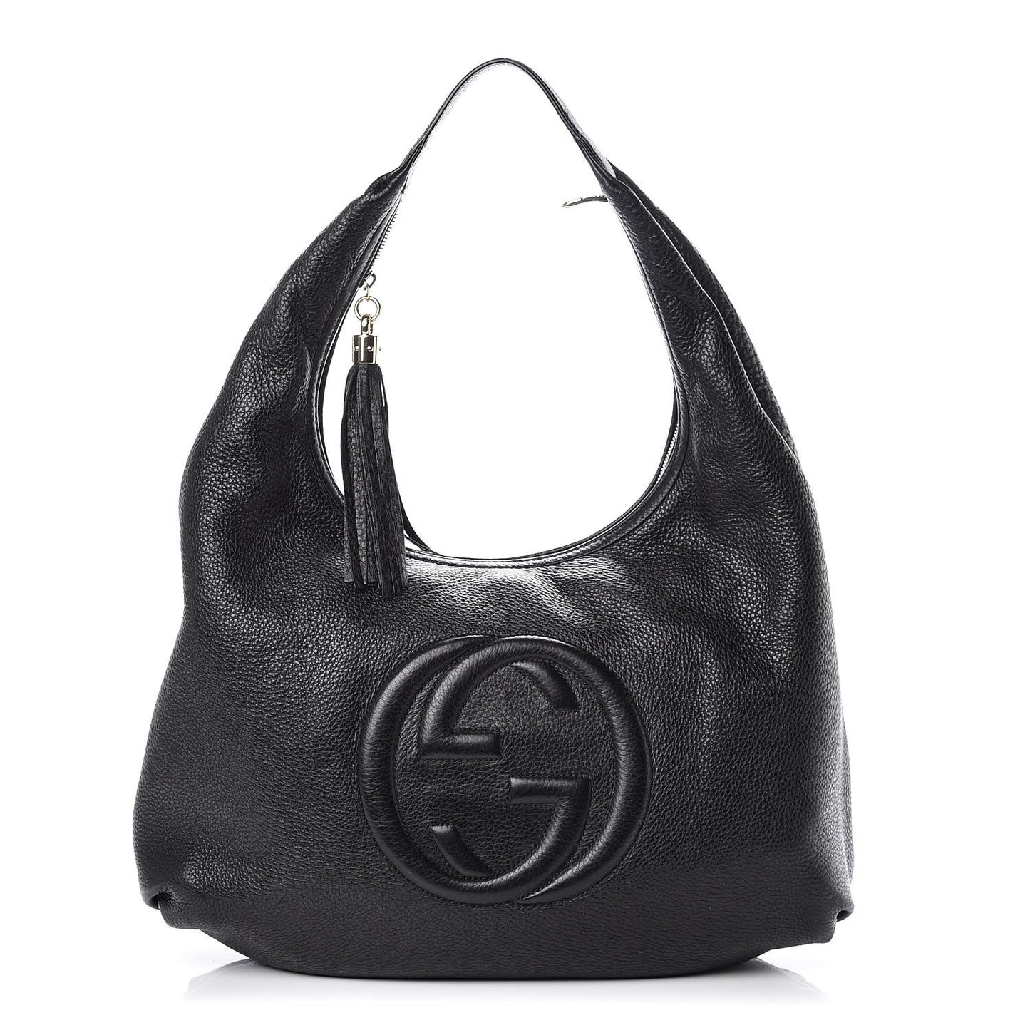 Pebbled Calfskin Soho Hobo Black