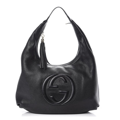 Gucci Pebbled Calfskin Soho Hobo Black 1 of 13