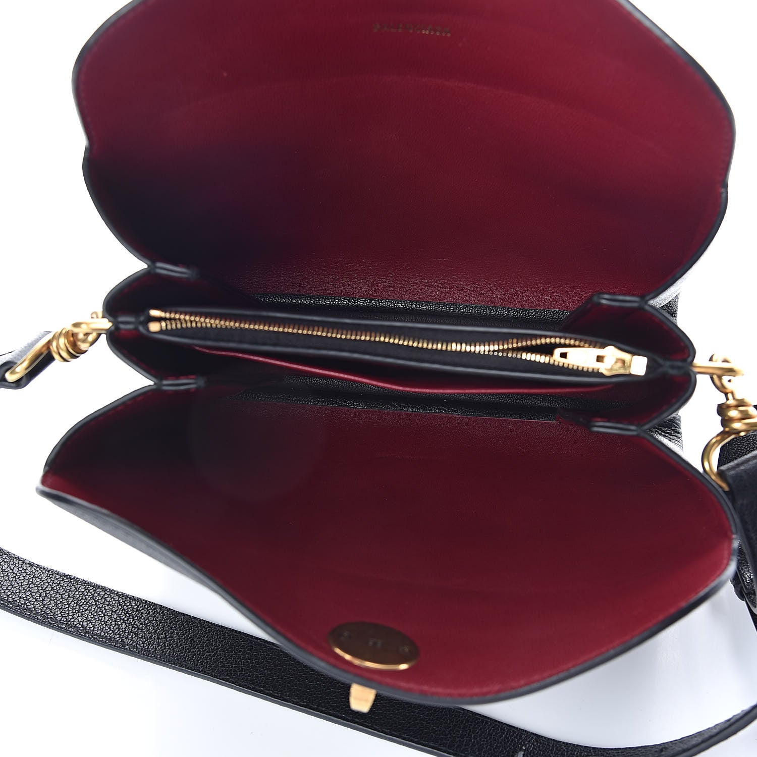 Balenciaga Shiny Grained Goatskin S Flap Bag Black 6 of 10