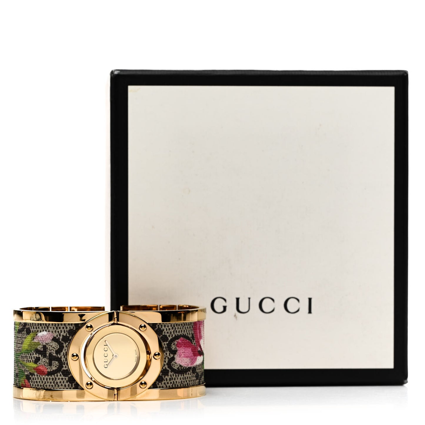 Stainless Steel Canvas 33mm Twirl GG Supreme Blooms Quartz Watch