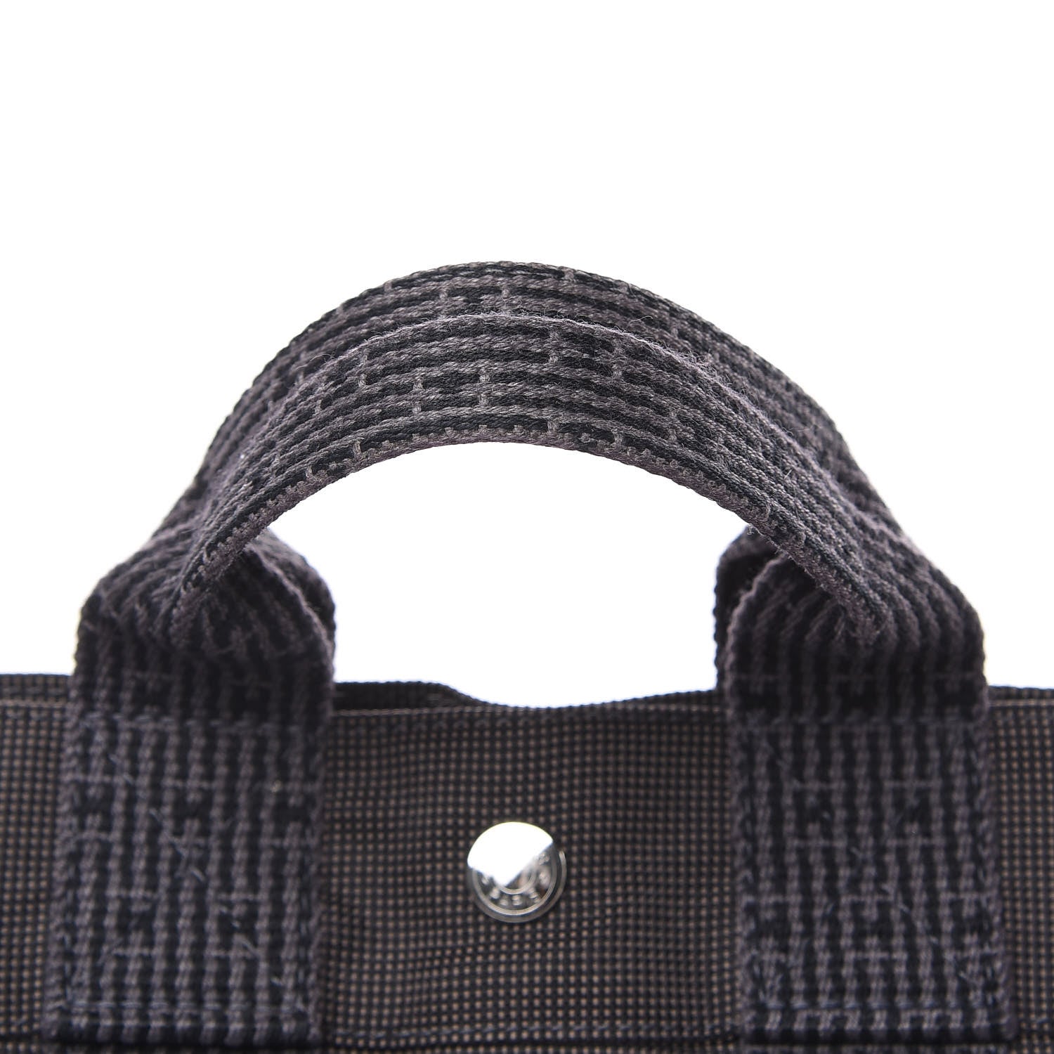 Hermes Canvas Herline PM Tote Grey 9 of 9