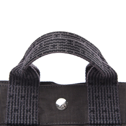 Hermes Canvas Herline PM Tote Grey 9 of 9
