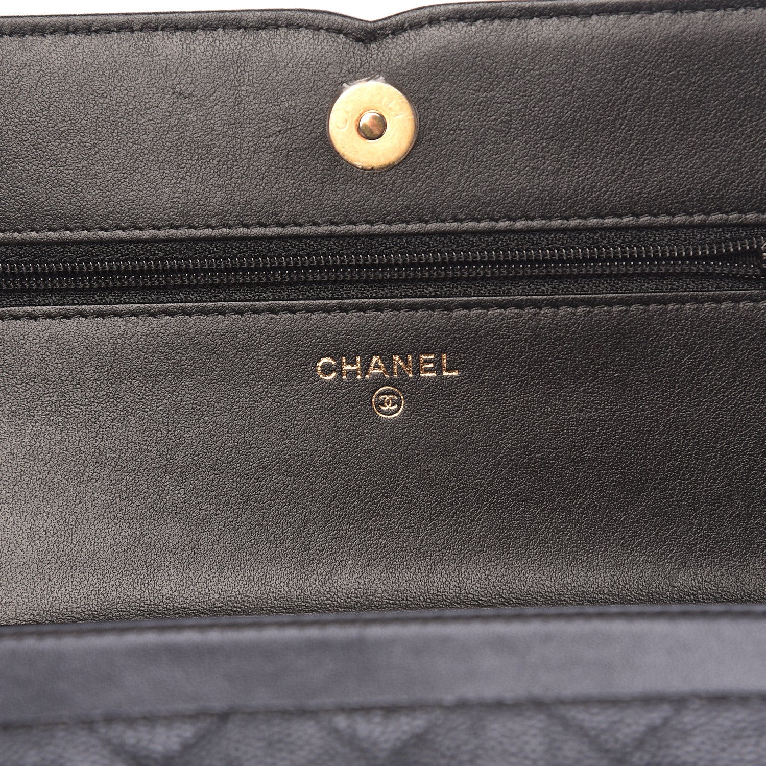 Chanel Caviar Quilted CC Filigree Wallet On Chain WOC Black 8 of 12