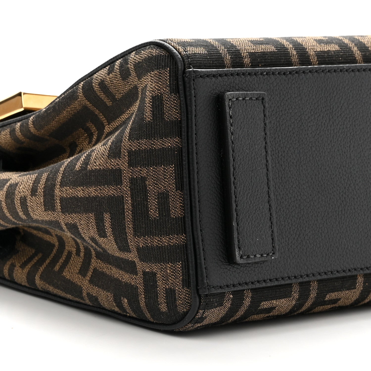 Versace X FENDI Grained Calfskin Fendace Medium La Medusa Top Handle Bag Black Brown 8 of 11