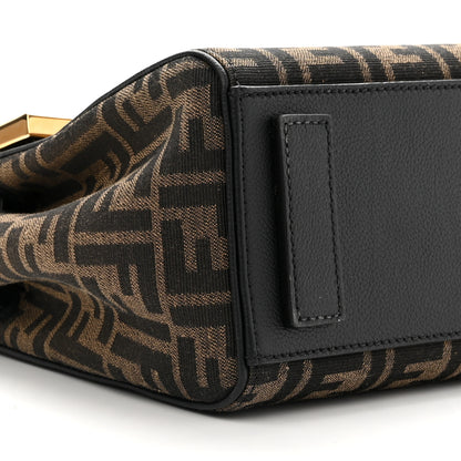 Versace X FENDI Grained Calfskin Fendace Medium La Medusa Top Handle Bag Black Brown 8 of 11