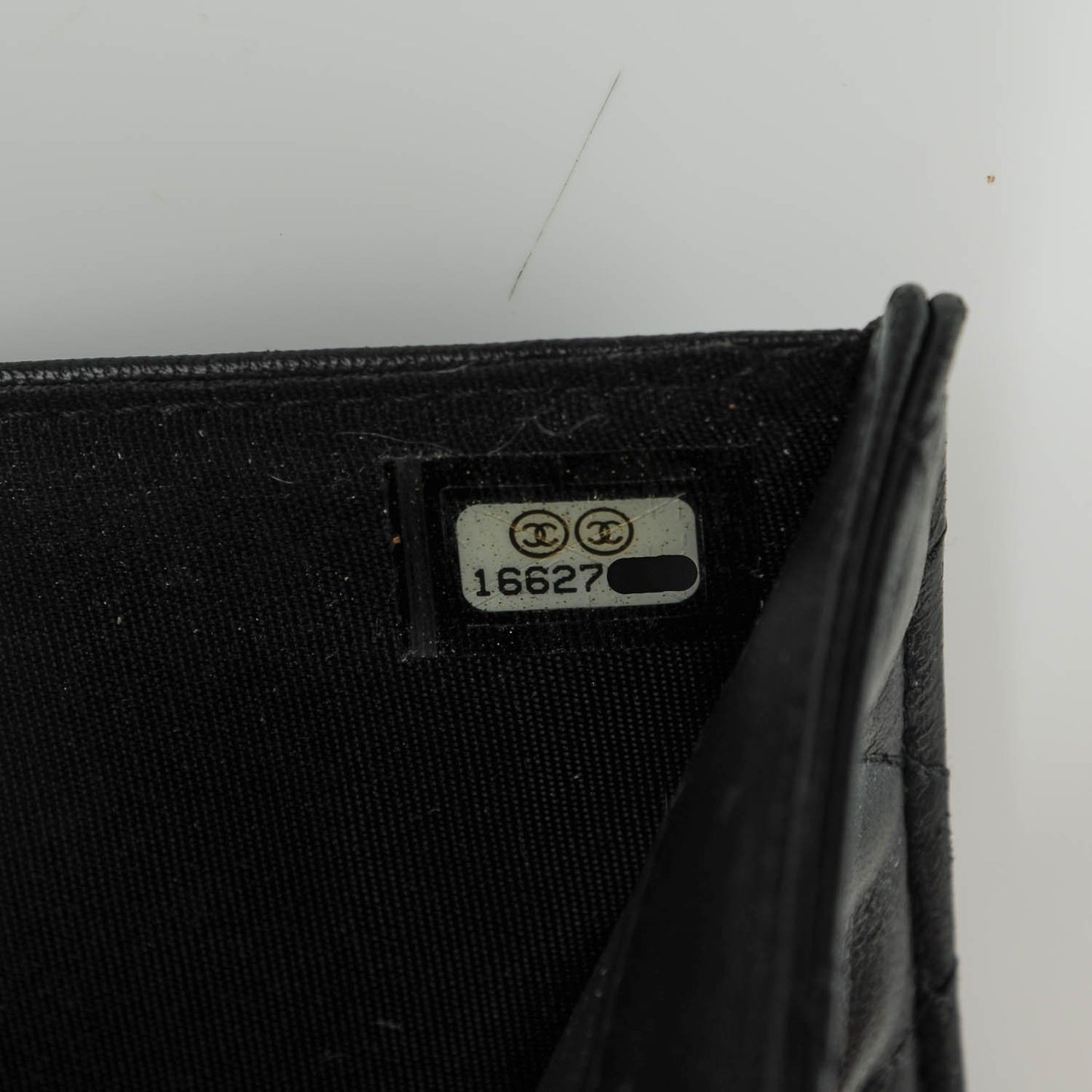 Lambskin Quilted Large Boy Flap Wallet Black