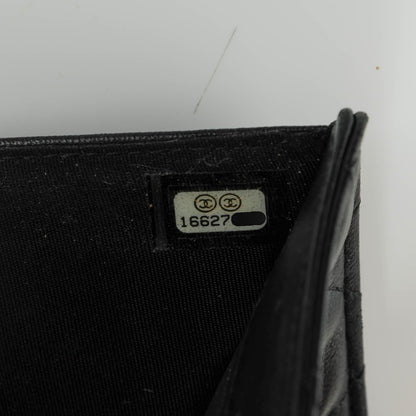 Chanel Lambskin Quilted Large Boy Flap Wallet Black 6 of 10