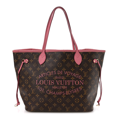 Louis Vuitton Monogram Articles de Voyage Ikat Neverfull MM Rose Velours 1 of 9