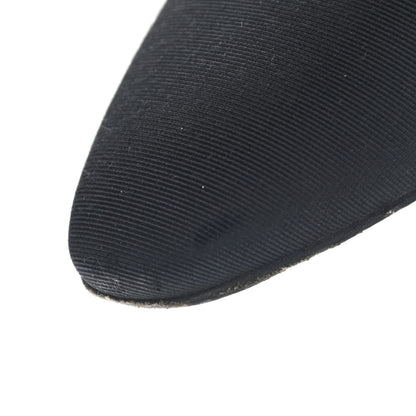 Chanel Goatskin Grosgrain Cap Toe CC Slingback Pumps 39.5 Black 12 of 12