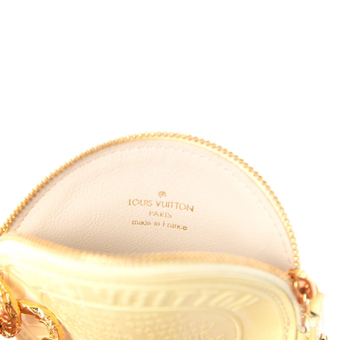 Vernis Trunks and Bags Porte-Monnaie Round Coin Purse Beige