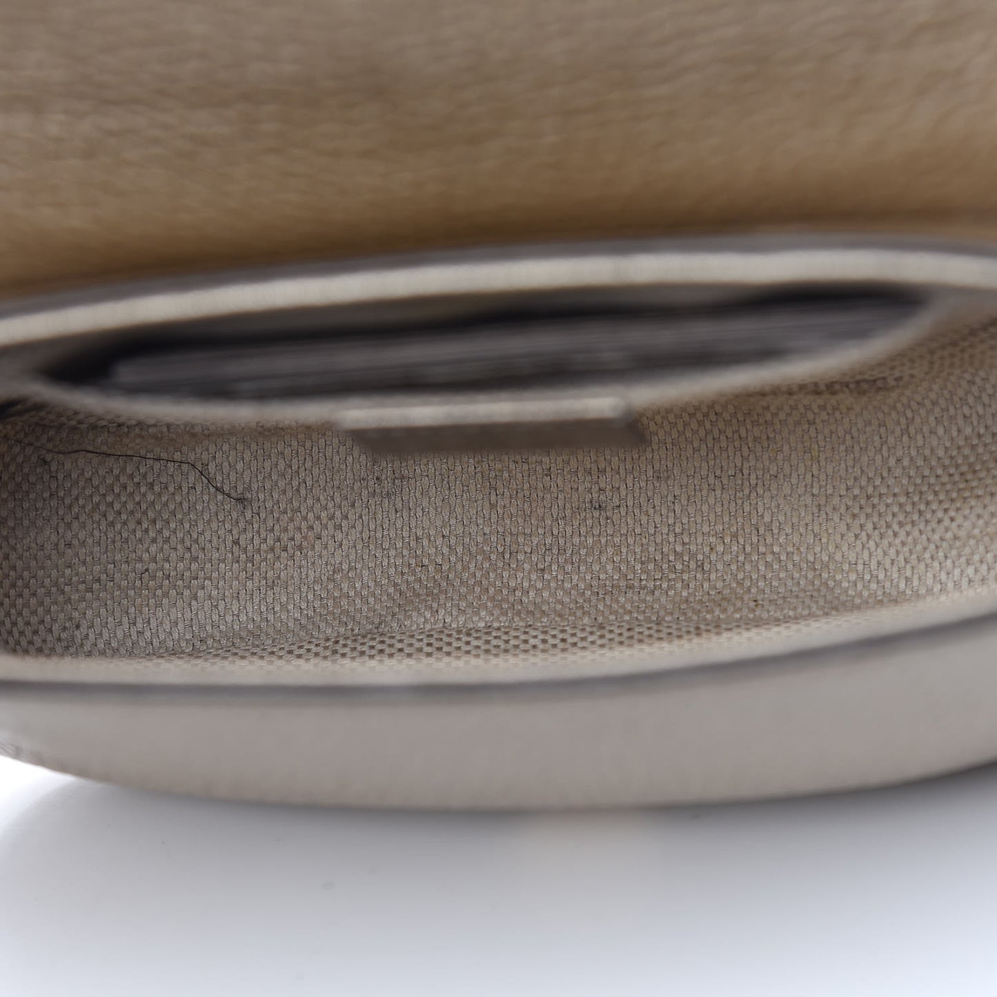 Metallic Pebbled Calfskin Small Soho Flap Crossbody Golden Beige