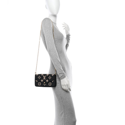 Louis Vuitton Empreinte Monogram Giant Felicie Pochette Black Beige 2 of 9