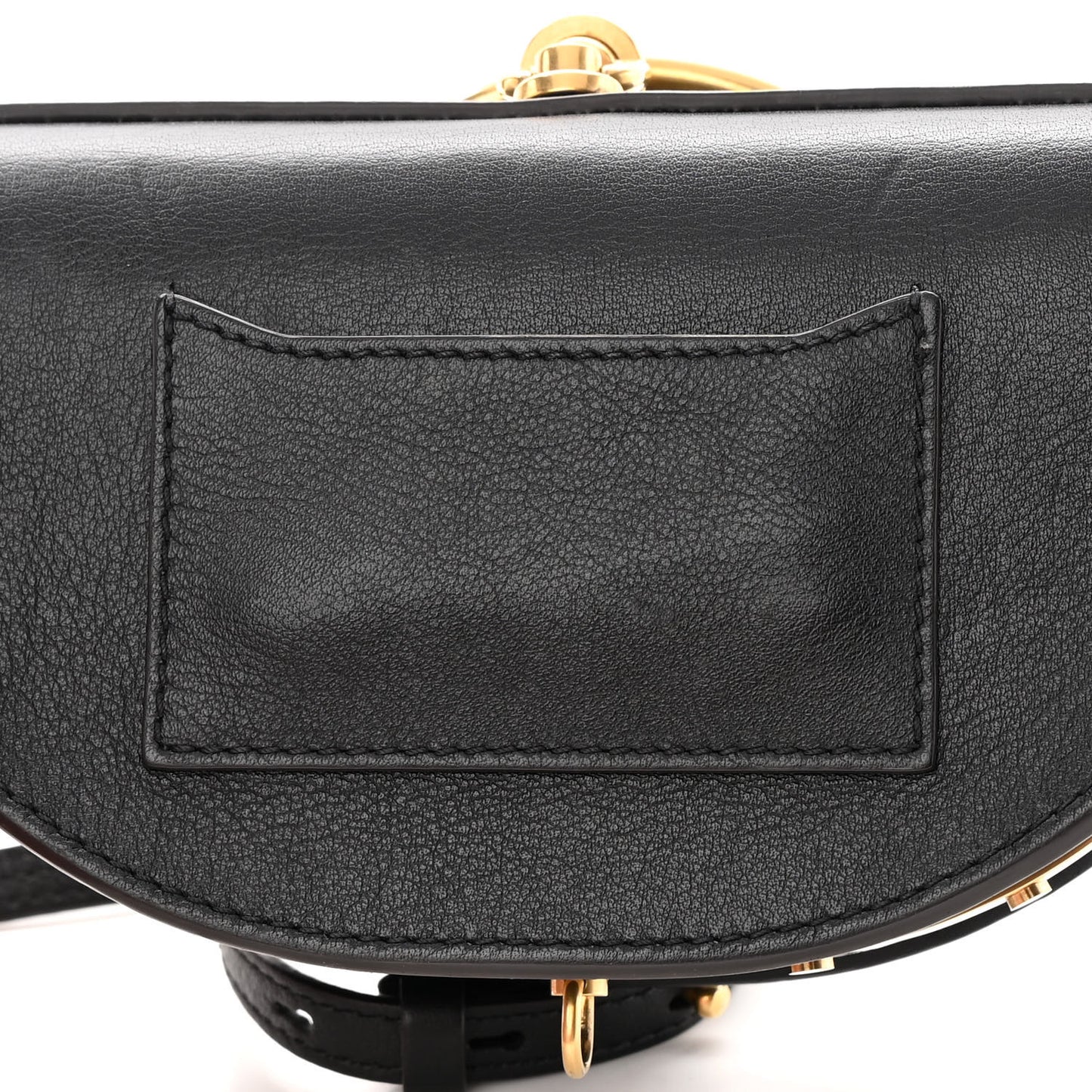 Calfskin Small Nile Bracelet Minaudiere Bag Black