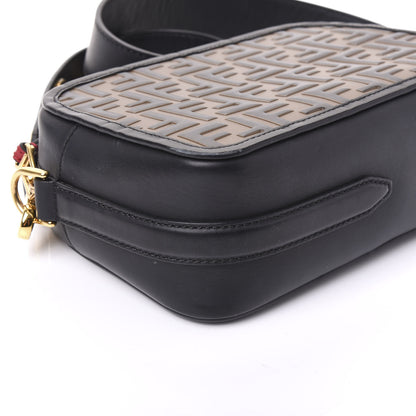 Fendi Vitello Century F is Fendi Bi-Color FF 1974 Embossed Camera Case Maya Black 5 of 9