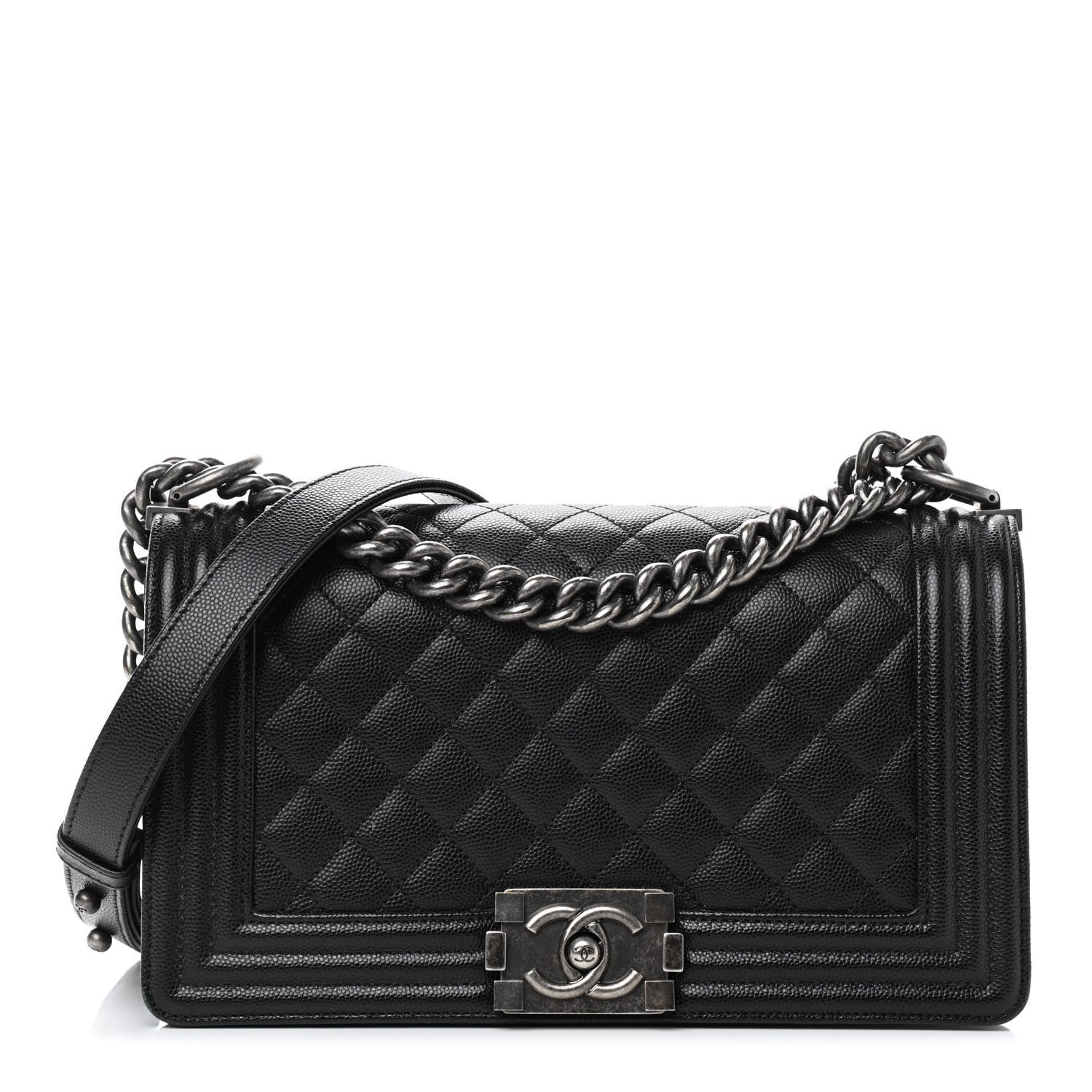 Chanel Caviar Quilted Medium Boy Flap Black 1 of 9