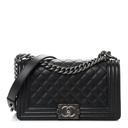 Chanel Caviar Quilted Medium Boy Flap Black 1 of 9
