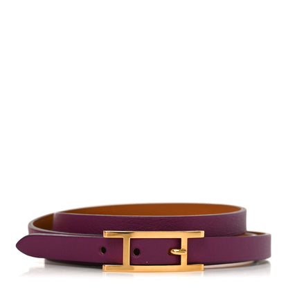 Hermes Swift Hapi 3 MM Triple Tour Wrap Bracelet M Anemone 1 of 6