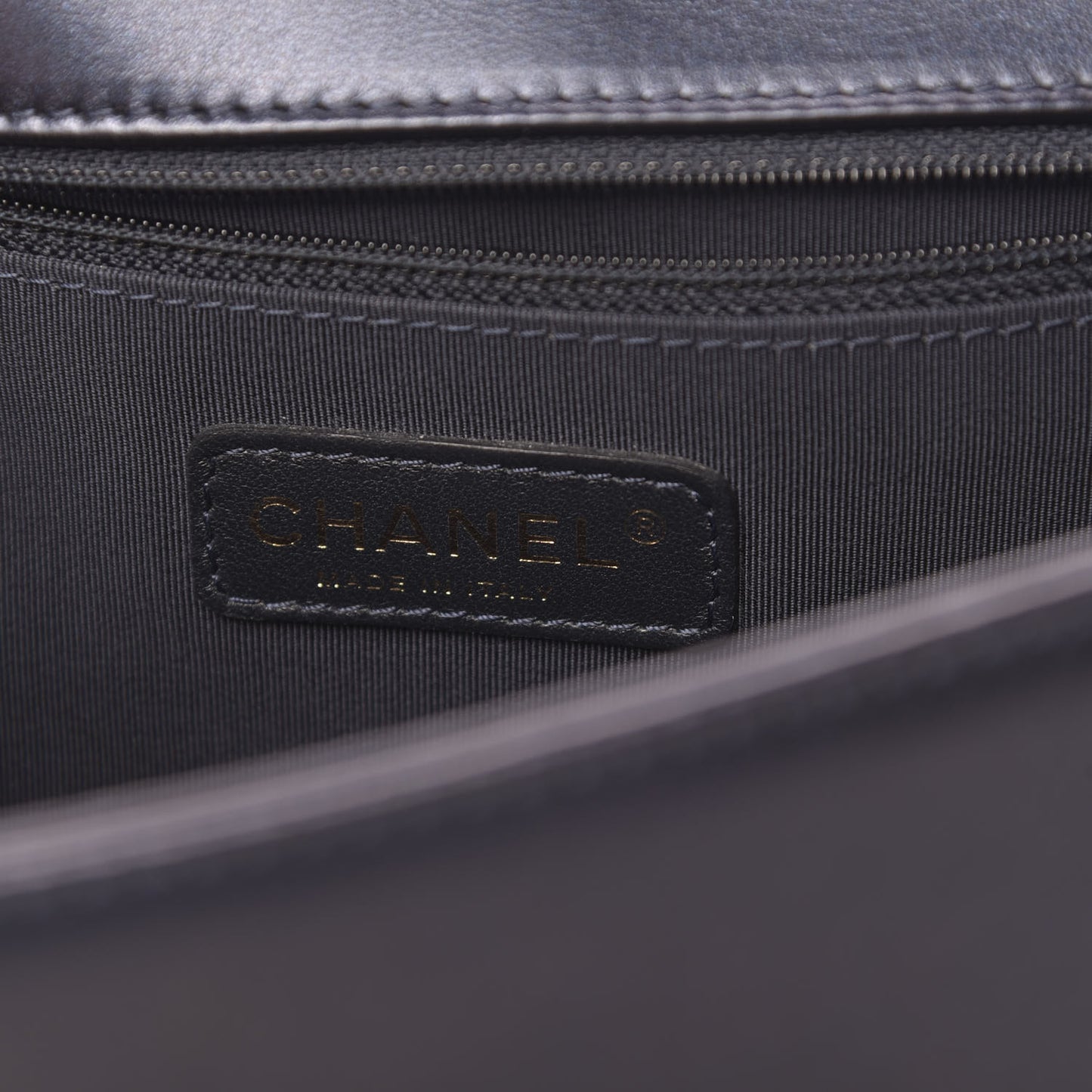 Lambskin Embossed New Medium Boy Cube Flap Navy