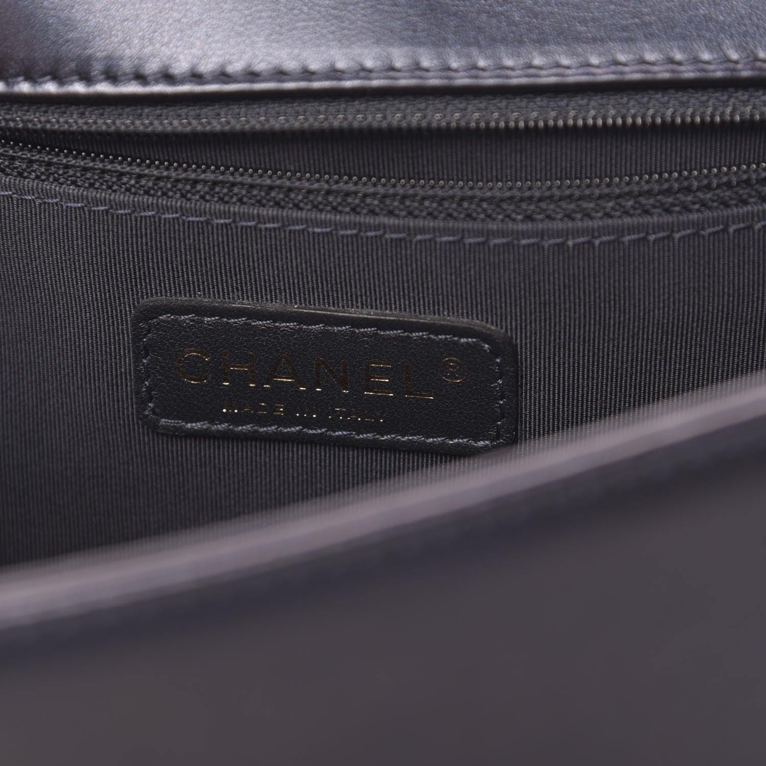 Chanel Lambskin Embossed New Medium Boy Cube Flap Navy 7 of 11