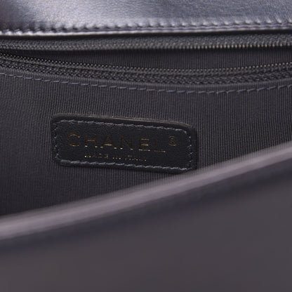 Chanel Lambskin Embossed New Medium Boy Cube Flap Navy 7 of 11