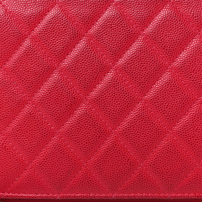 Chanel Caviar Quilted Golden Class Wallet On Chain WOC Fuchsia 9 of 9