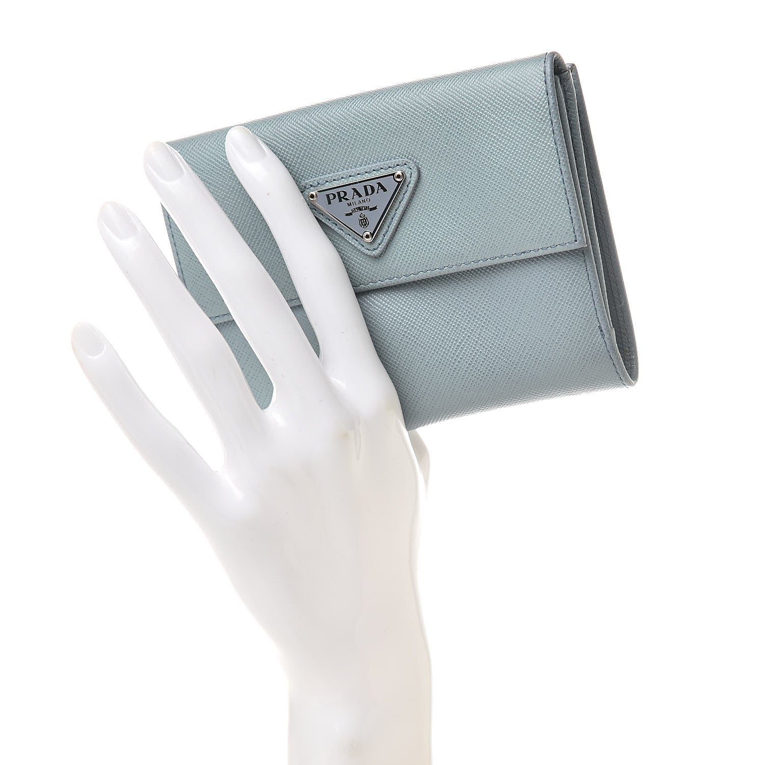 Prada Saffiano French Wallet Pervinca 2 of 11