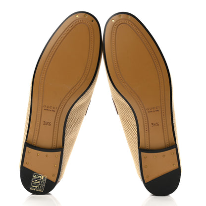 Gucci Canvas Malaga Kid Web Womens Horsebit Brixton Loafers 36.5 Sand Light Cuir 5 of 8