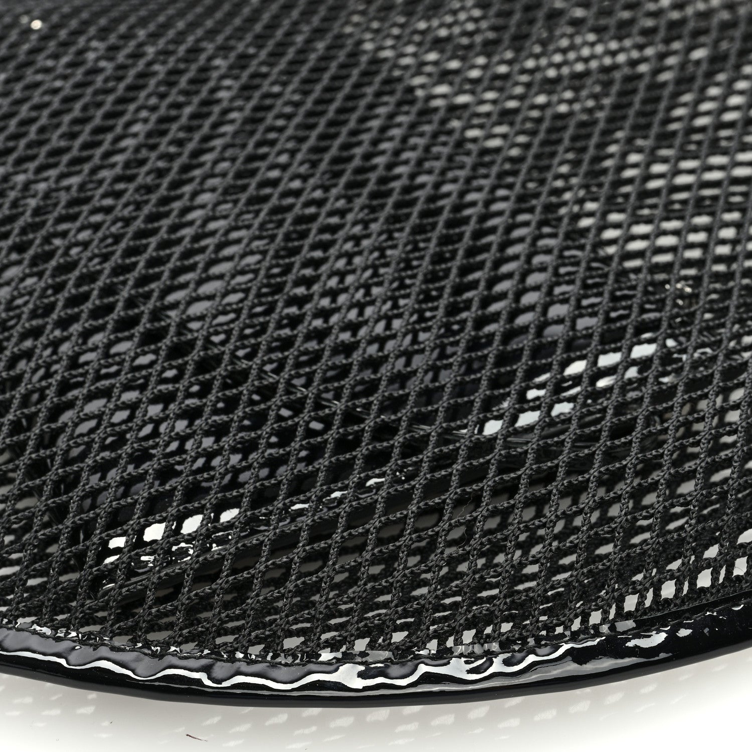 Alaia Fishnet Patent Calfskin Medium One Piece Bag Black 10 of 10