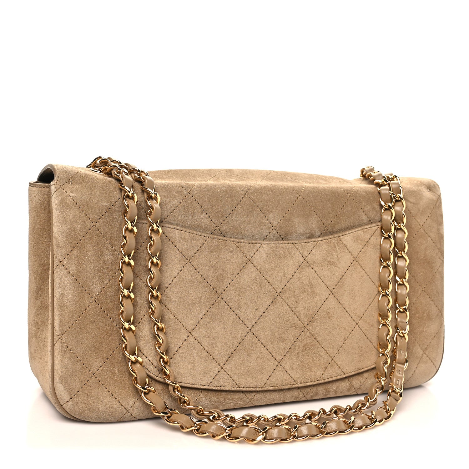 Chanel Suede Calfskin Small Souplissimo Maxi Flap Dark Beige 3 of 11