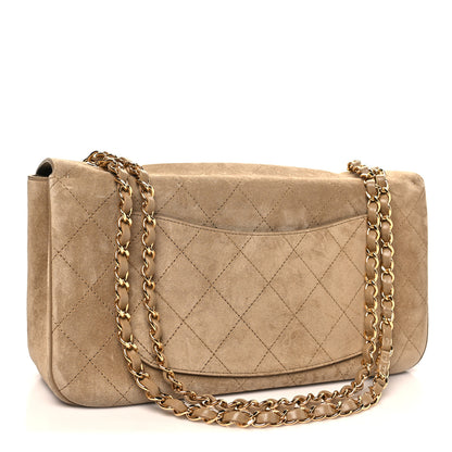 Chanel Suede Calfskin Small Souplissimo Maxi Flap Dark Beige 3 of 11