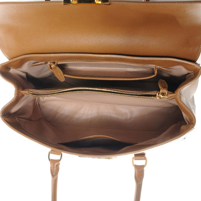 Prada Saffiano Lux Pattina Tote Caramel 5 of 11