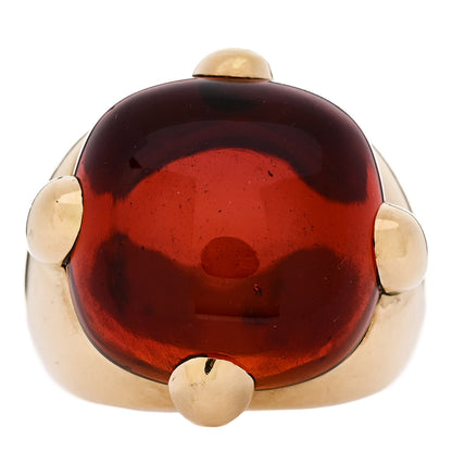 Pomellato 18K Yellow Gold Garnet Griffe Ring 56 7.5 1 of 6