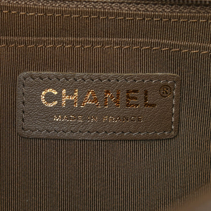 Chanel Calfskin Chevron Quilted Medium Statement Flap Khaki 6 of 11