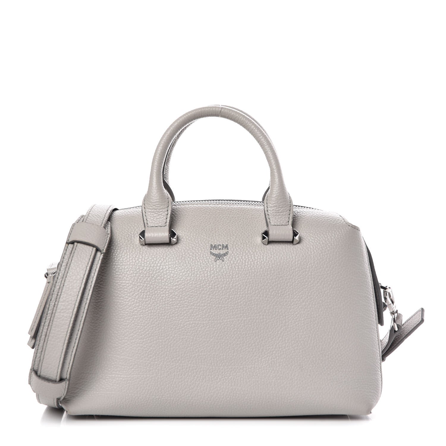 MCM Grained Calfskin Small Ella Boston Dove 1 of 6