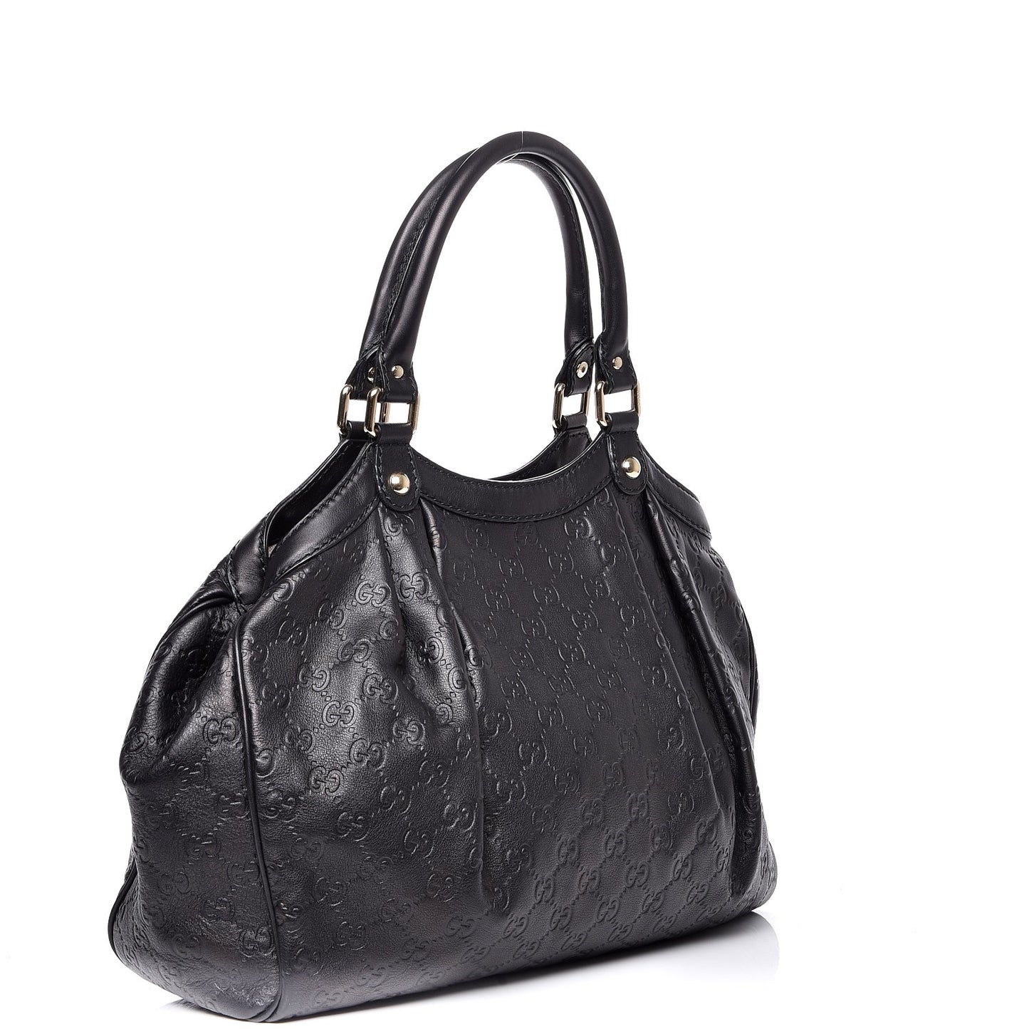 Guccissima Medium Sukey Tote Black
