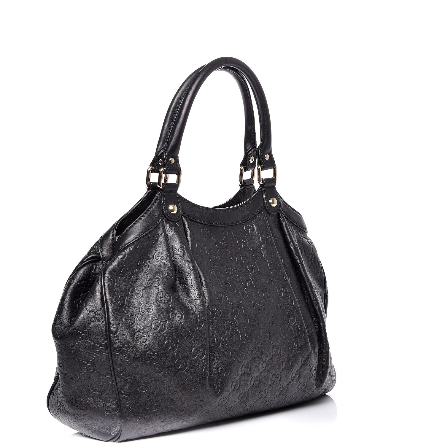 Gucci Guccissima Medium Sukey Tote Black 3 of 7