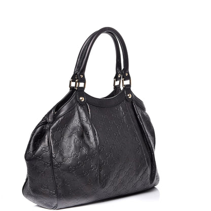 Gucci Guccissima Medium Sukey Tote Black 3 of 7